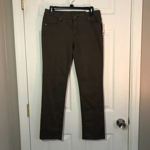 Sonoma Lifestyle Slim Straight Brown Pants NWT